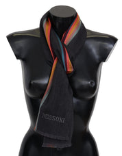 Missoni Elegant Wool-Silk Blend Striped Scarf