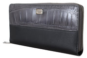 Dolce & Gabbana Elegant Textured Leather Zip-Around Wallet