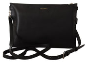 Dolce & Gabbana Elegant Black Leather Sling Shoulder Bag