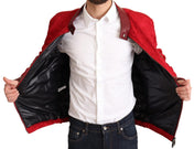 Dolce & Gabbana Red and Gold Bomber Designer Jacket