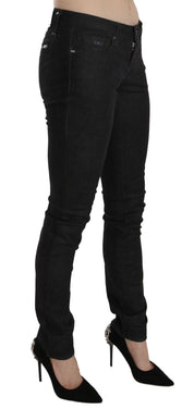 Costume National Black Low Waist Skinny Casual Denim Jeans
