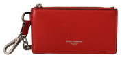 Dolce & Gabbana Elegant Leather Keychain in Vibrant Red