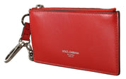 Dolce & Gabbana Elegant Leather Keychain in Vibrant Red