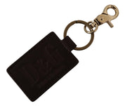 Dolce & Gabbana Elegant Unisex Leather Keyring with Gold Detail