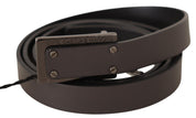 Costume National Elegant Leather Belt with Metal Buckle