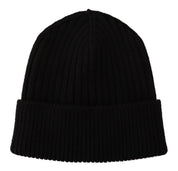 Dolce & Gabbana Black Wool Knit Women Winter Hat