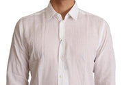 Dolce & Gabbana Elegant White Slim Fit Martini Dress Shirt