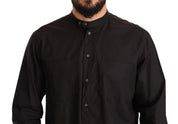 Dolce & Gabbana Elegant Black 100% Cotton Men's Shirt