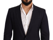 Dolce & Gabbana Elegant Navy Martini Blazer by Renowned Tailors