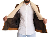 Dolce & Gabbana Elegant Double Breasted Shearling Jacket