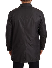 Dolce & Gabbana Elegant Black Trench Coat for Sophisticated Men