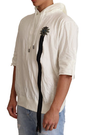 Dolce & Gabbana White Hooded Limited Edition Sweater