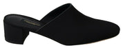 Dolce & Gabbana Black Grosgrain Slides Sandals Women Shoes