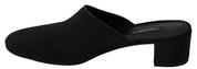 Dolce & Gabbana Black Grosgrain Slides Sandals Women Shoes