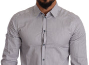 Dolce & Gabbana Elegant Slim Fit Striped Cotton Shirt