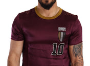 Dolce & Gabbana Elegant Purple Silk Short Sleeve T-Shirt