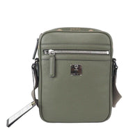 MCM Klassik Mini Sea Turtle Visetos Mixed Leather Multifunction Crossbody Bag Green
