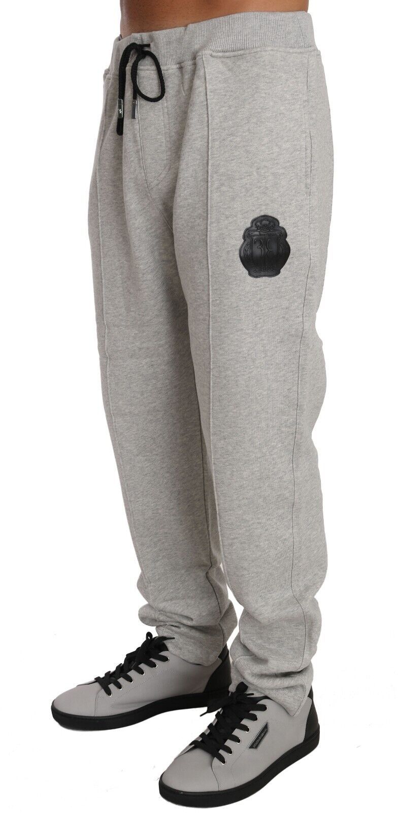 Elegant Gray Italian Cotton Sweatsuit