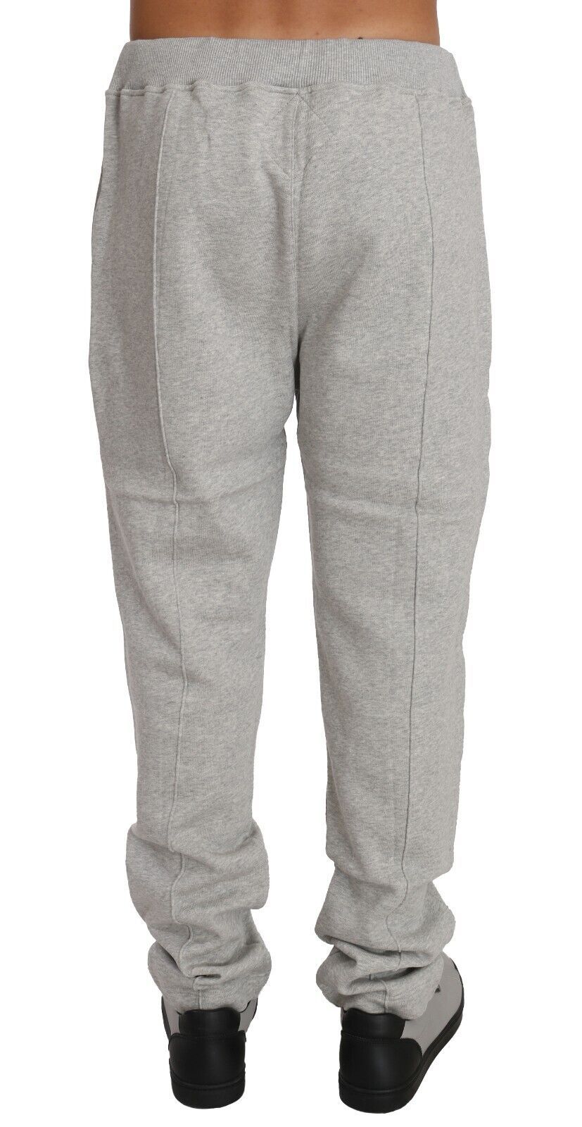 Elegant Gray Italian Cotton Sweatsuit