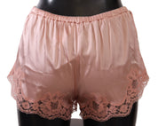 Dolce & Gabbana Pink Floral Lace Lingerie Underwear