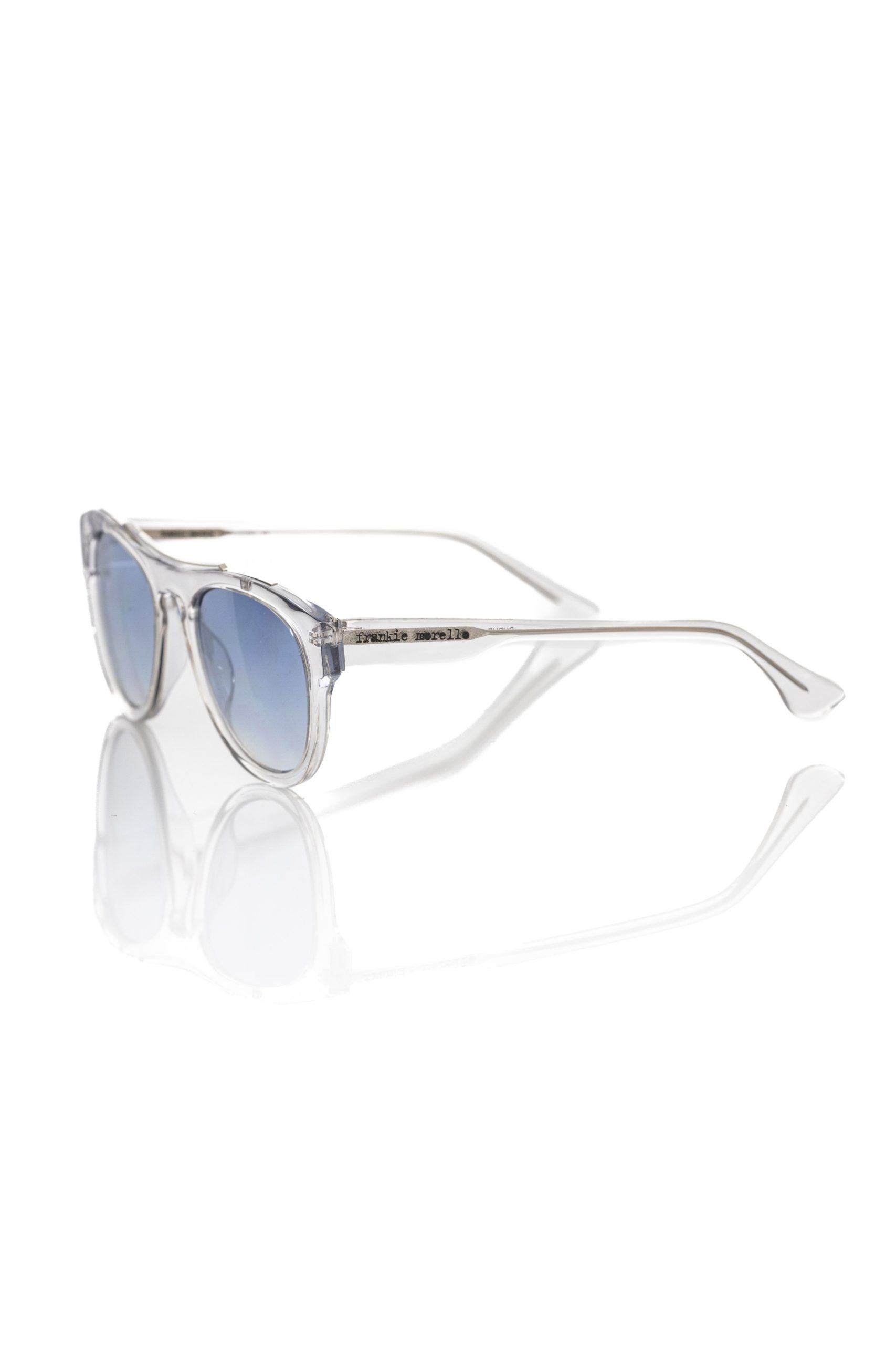 Frankie Morello White Acetate Men Sunglass