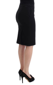 GF Ferre Black Straight Pencil Skirt