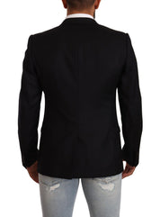 Dolce & Gabbana Exclusive Black Virgin Wool Blazer