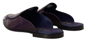 Dolce & Gabbana Purple Exotic Python Leather Slides