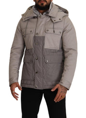 Dolce & Gabbana Elegant Lightweight Gray Windbreaker Jacket