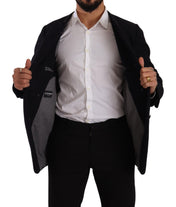 Dolce & Gabbana Elegant Dark Grey Alpaca Blend Jacket