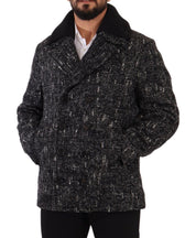 Dolce & Gabbana Chic Double Breasted Wool Blend Overcoat