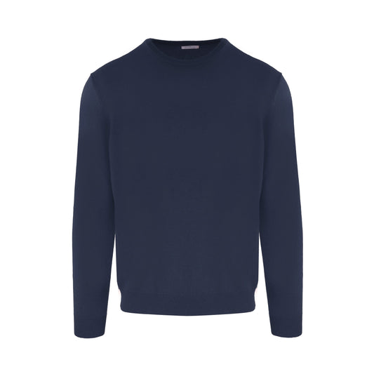 Elegant Cashmere Roundneck Sweater in Chic Blue