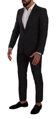 Dolce & Gabbana Elegant Black Wool Martini Suit