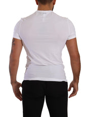 Dolce & Gabbana Elegant White Cotton Blend Round Neck Tee