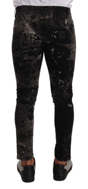 Dolce & Gabbana Slim Fit Patterned Skinny Jeans