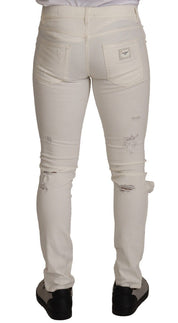 Dolce & Gabbana Elegant White Skinny Denim Jeans