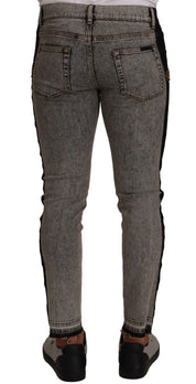 Dolce & Gabbana Chic Embellished Crown Skinny Jeans