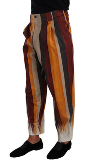 Dolce & Gabbana Elegant Striped Skinny Trousers