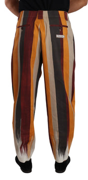 Dolce & Gabbana Elegant Striped Skinny Trousers