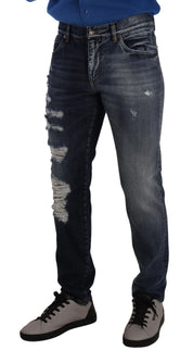 Dolce & Gabbana Chic Tattered Denim Jeans