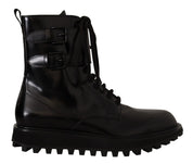 Dolce & Gabbana Elegant Black Leather Ankle Boots