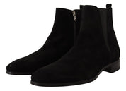 Dolce & Gabbana Elegant Suede Leather Chelsea Boots