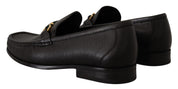 Salvatore Ferragamo Elegant Black Calf Leather Loafers