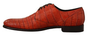 Dolce & Gabbana Orange Exotic Leather Dress Derby Shoes