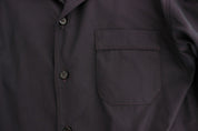 Dolce & Gabbana Purple Striped Cotton Pajama Lounge Shirt