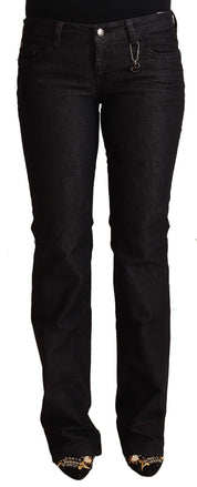 Costume National Black Cotton Low Waist Skinny Jeans