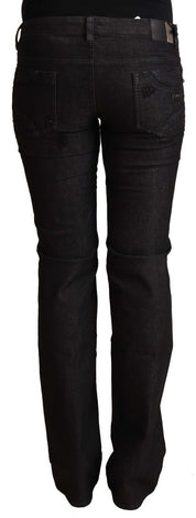 Costume National Black Cotton Low Waist Skinny Jeans