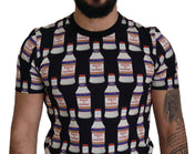 Dolce & Gabbana Elegant Black Bacio Di Venere Print Tee