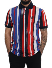 Dolce & Gabbana Elegant Striped Cotton Polo T-shirt