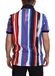 Dolce & Gabbana Elegant Striped Cotton Polo T-shirt